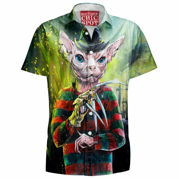 Freddy Krueger Cat Hawaiian Shirt