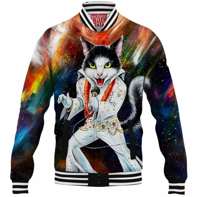 Elvis Presley Cat Baseball Jacket