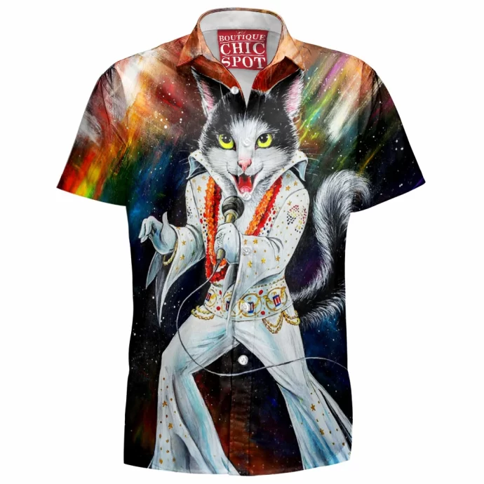 Elvis Presley Cat Hawaiian Shirt