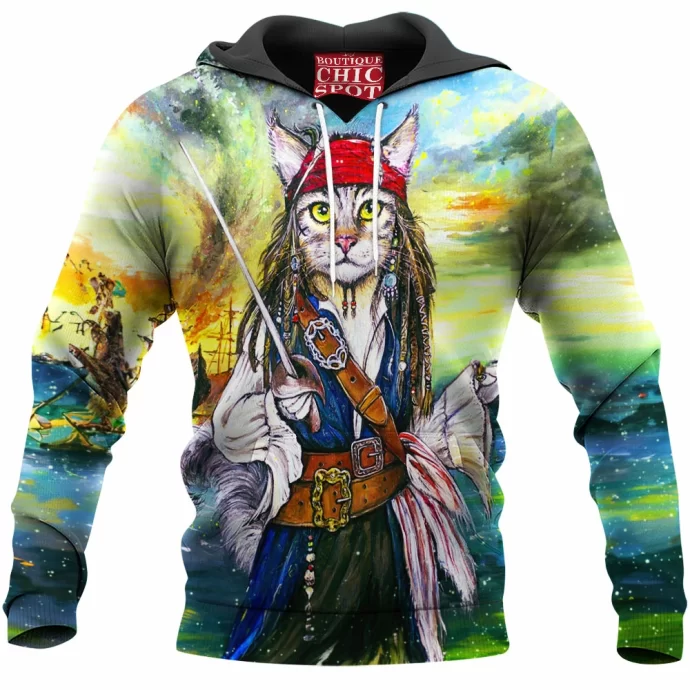 Captain Jack Sparrow Cat Hoodie