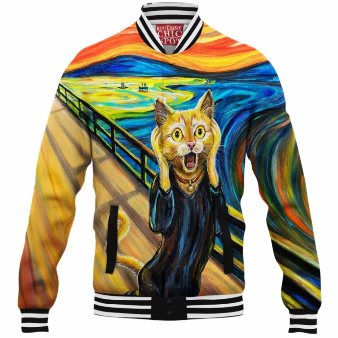 Cat Scream Baseball Jacket