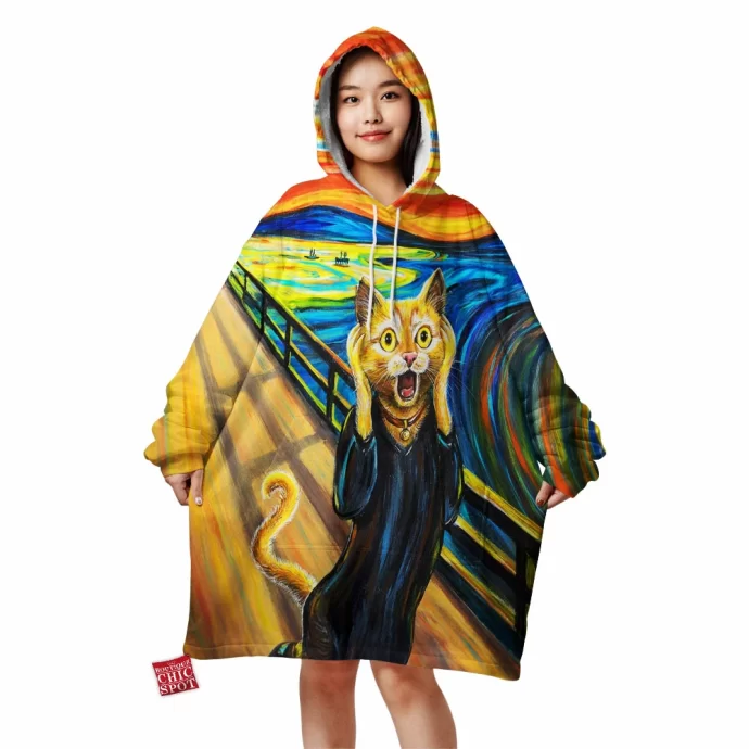 Cat Scream Blanket Hoodie