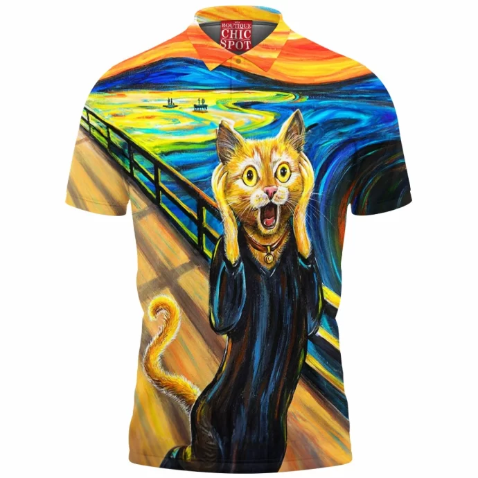 Cat Scream Polo Shirt