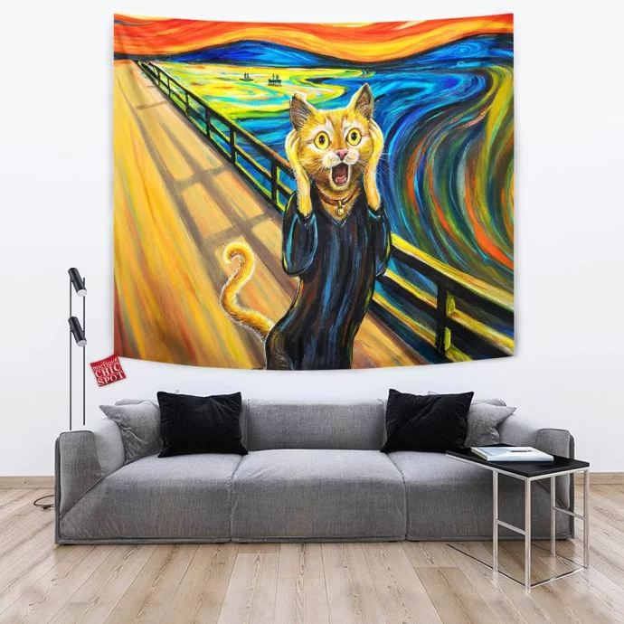 Cat Scream Tapestry