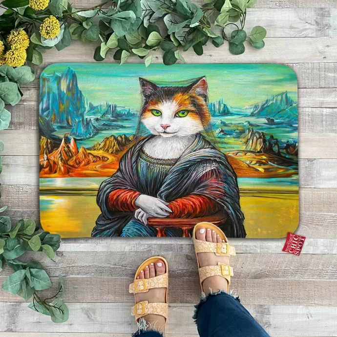 Mona Lisa Cat Doormat