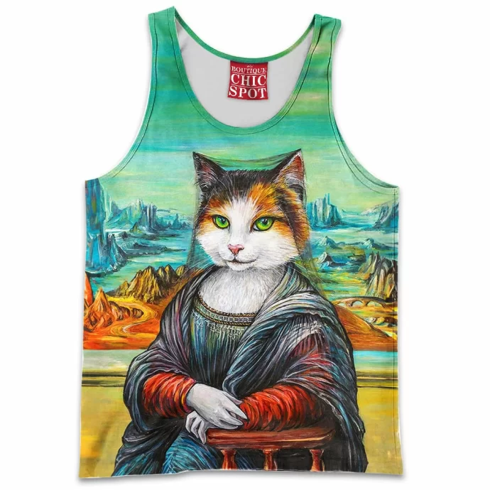 Mona Lisa Cat Tank Top