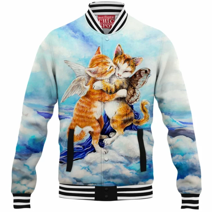 Cat Angel Baseball Jacket