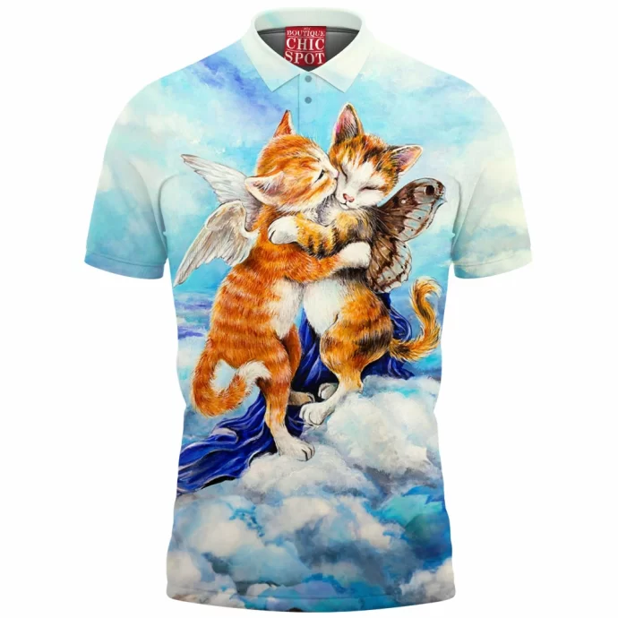 Cat Angel Polo Shirt