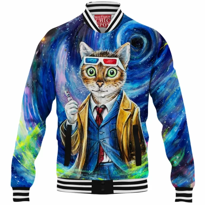 Doctor Who Cat Baseball Jacket