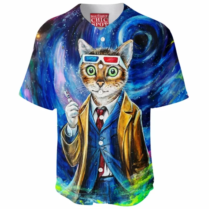 Doctor Who Cat Baseball Jersey