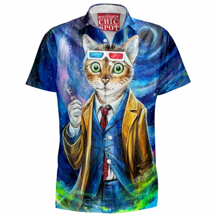 Doctor Who Cat Hawaiian Shirt