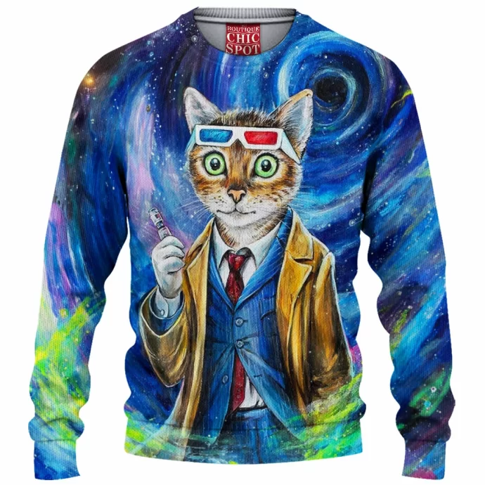 Doctor Who Cat Knitted Sweater