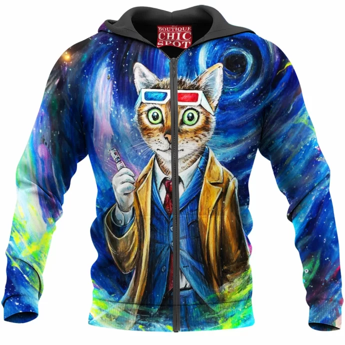 Doctor Who Cat Zip Hoodie