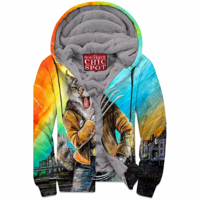 Wolverine Cat Zip Fleece Hoodie