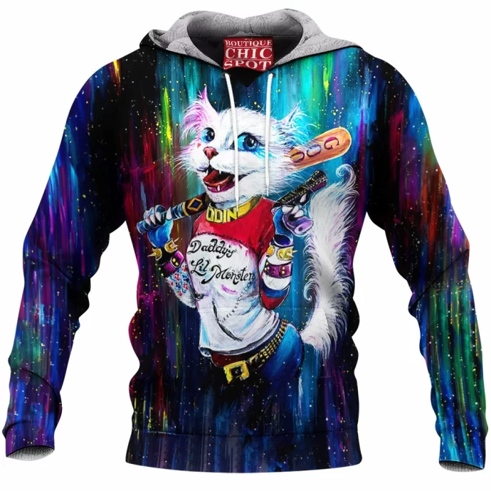 Harley Quinn Cat Fleece Hoodie