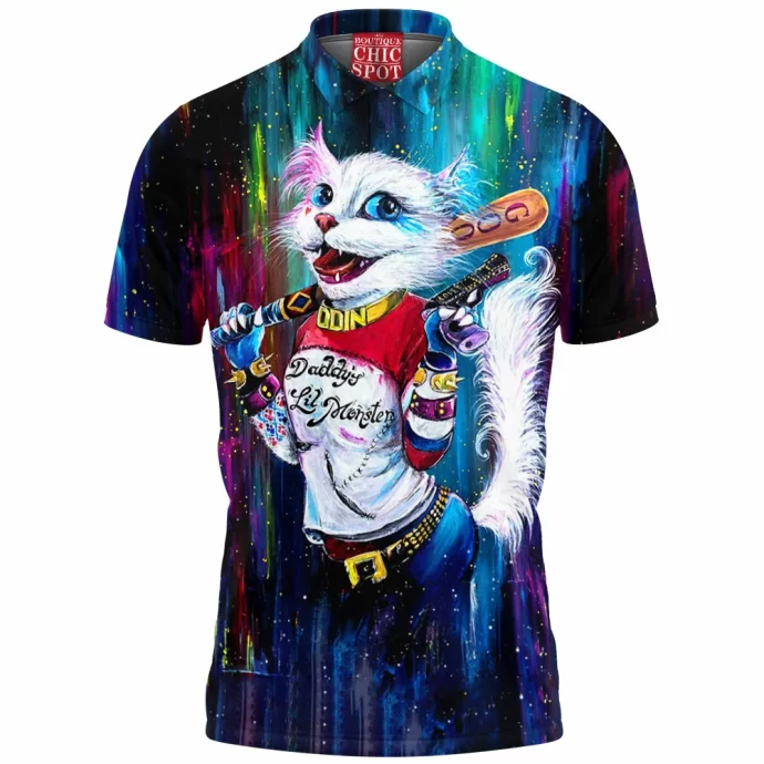 Harley Quinn Cat Polo Shirt