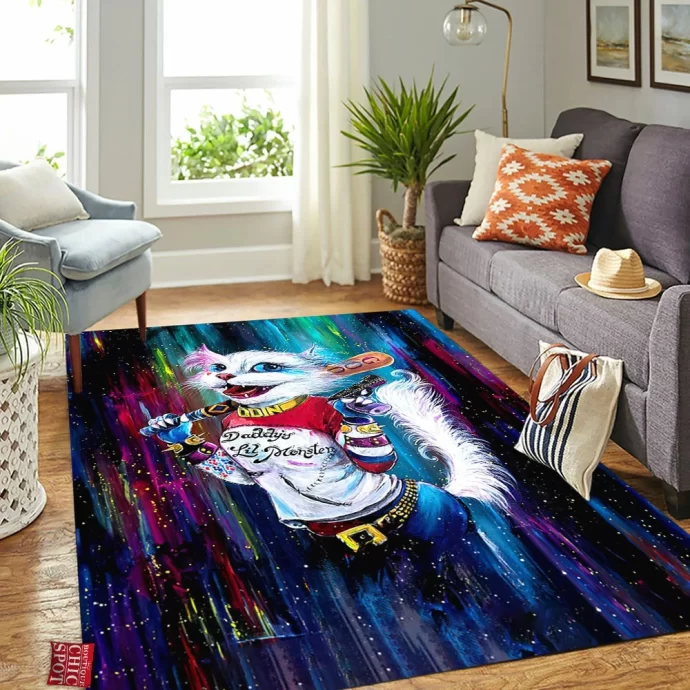 Harley Quinn Cat Rectangle Rug