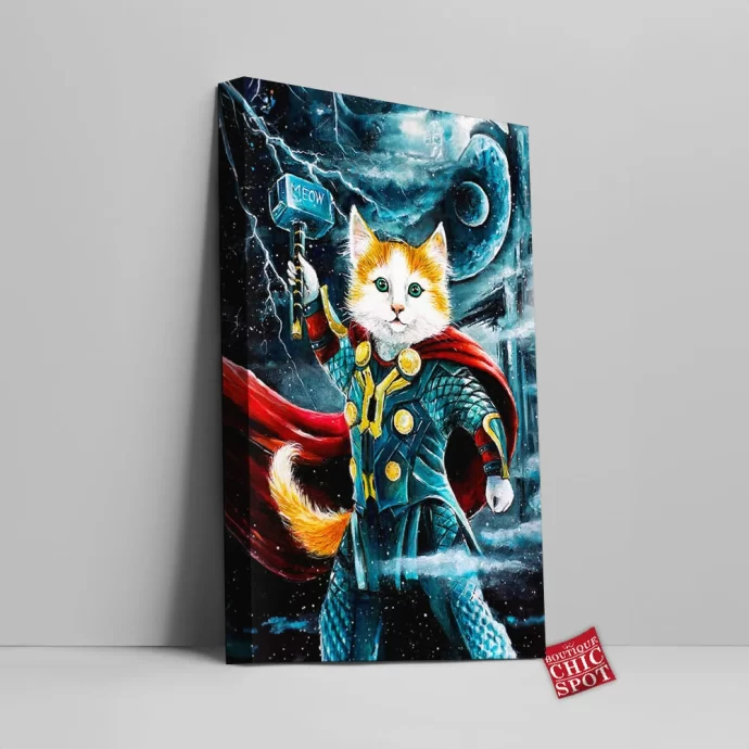 Thor Cat Canvas Wall Art