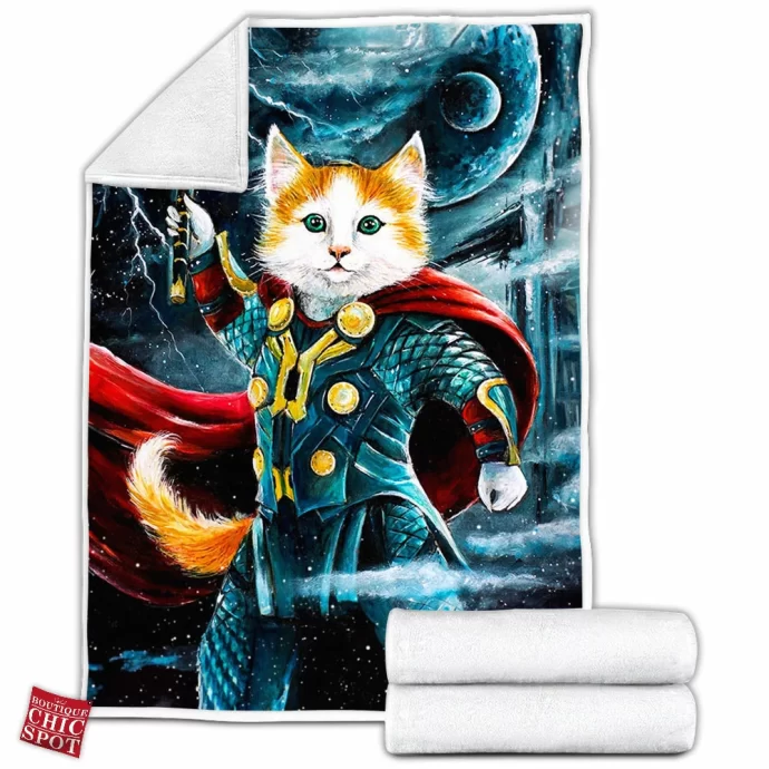 Thor Cat Fleece Blanket