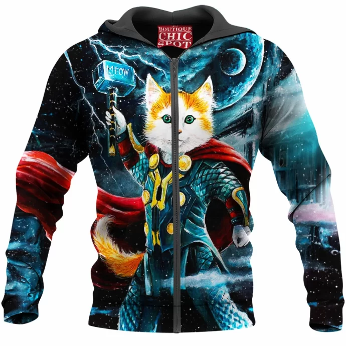 Thor Cat Zip Hoodie