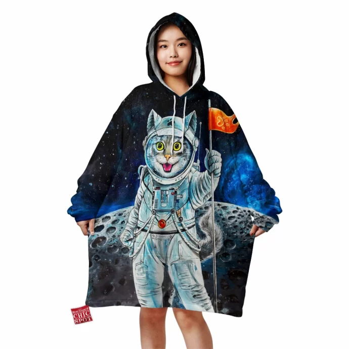 Cat in Space Blanket Hoodie