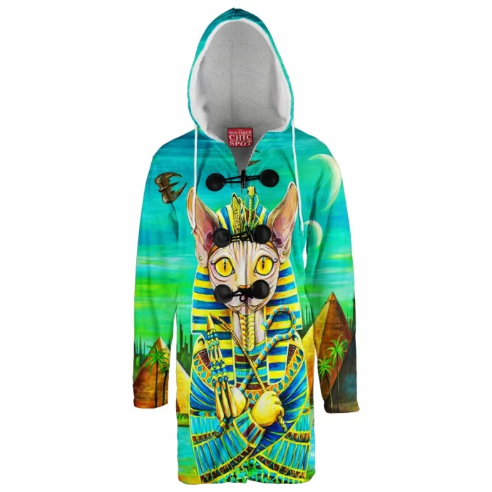 Tutankhamun Cat Hooded Cloak Coat