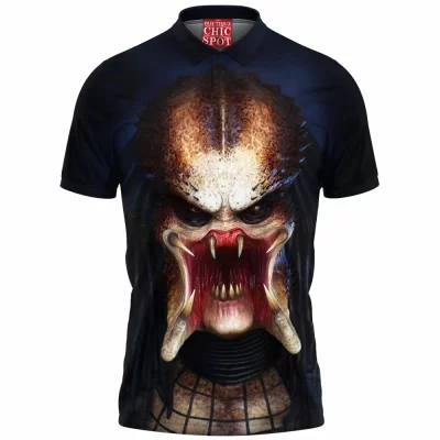 Horror Polo Shirt, Predator Polo Shirt, Sci-Fi Polo Shirt