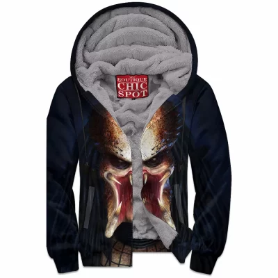 Horror Zip-Fleece-Hoodie, Predator Zip-Fleece-Hoodie, Sci-Fi Zip-Fleece-Hoodie