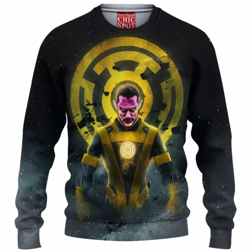 Yellow Lantern Sinestro Knitted Sweater