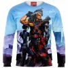 Deadpool Zip Sweatshirt, Comic Zip Sweatshirt, X-men Zip Sweatshirt, X-Force Zip Sweatshirt, Domino Zip Sweatshirt, Cable Zip Sweatshirt