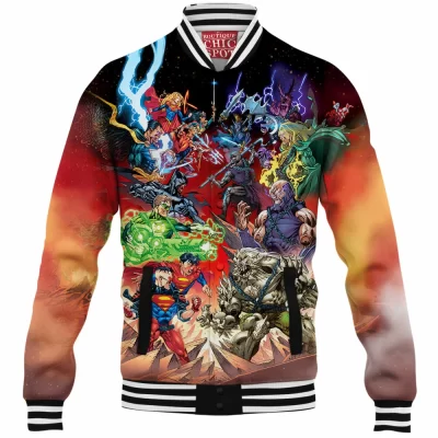 Comic Baseball-Jacket, Heroes vs Villains Baseball-Jacket