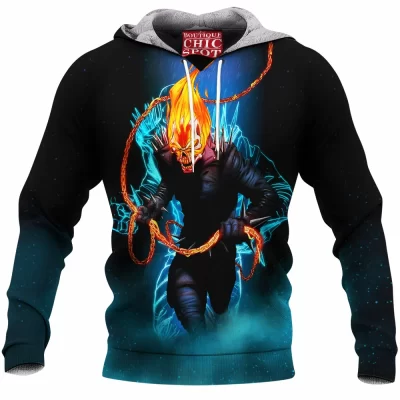Comic Fleece-Hoodie, Ghost Rider Fleece-Hoodie