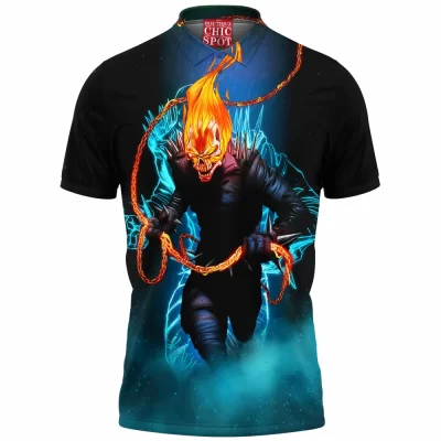 Comic Polo Shirt, Ghost Rider Polo Shirt