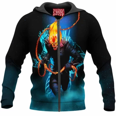 Comic Zip-Hoodie, Ghost Rider Zip-Hoodie