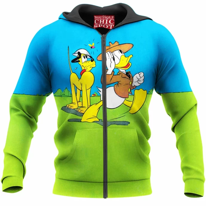 Pluto Donald Duck Zip Hoodie