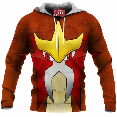 Anime Fleece-Hoodie, Entei Fleece-Hoodie, Pokemon Fleece-Hoodie