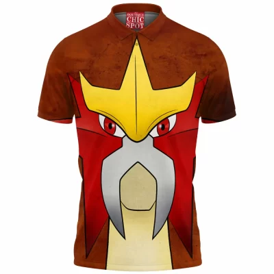 Anime Polo Shirt, Entei Polo Shirt, Pokemon Polo Shirt