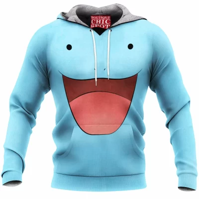 Anime Fleece-Hoodie, Pokemon Fleece-Hoodie, Quagsire Fleece-Hoodie