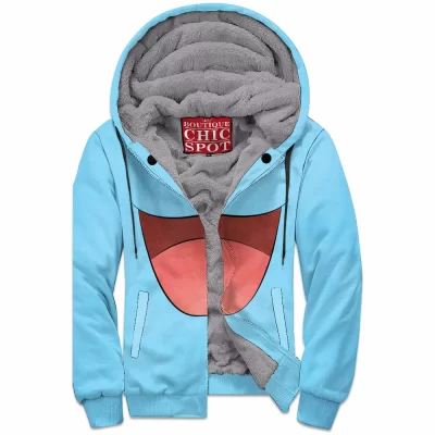 Anime Zip-Fleece-Hoodie, Pokemon Zip-Fleece-Hoodie, Quagsire Zip-Fleece-Hoodie