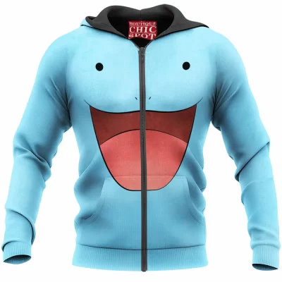 Anime Zip-Hoodie, Pokemon Zip-Hoodie, Quagsire Zip-Hoodie