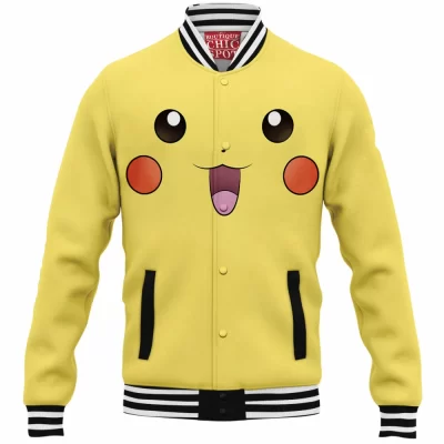 Anime Baseball-Jacket, Pikachu Baseball-Jacket, Pokemon Baseball-Jacket