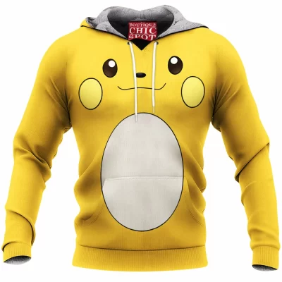 Anime Fleece-Hoodie, Pokemon Fleece-Hoodie, Raichu Fleece-Hoodie