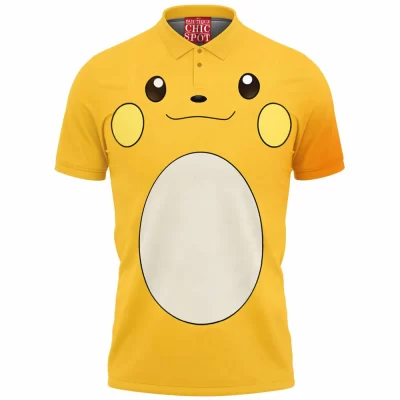 Anime Polo Shirt, Pokemon Polo Shirt, Raichu Polo Shirt