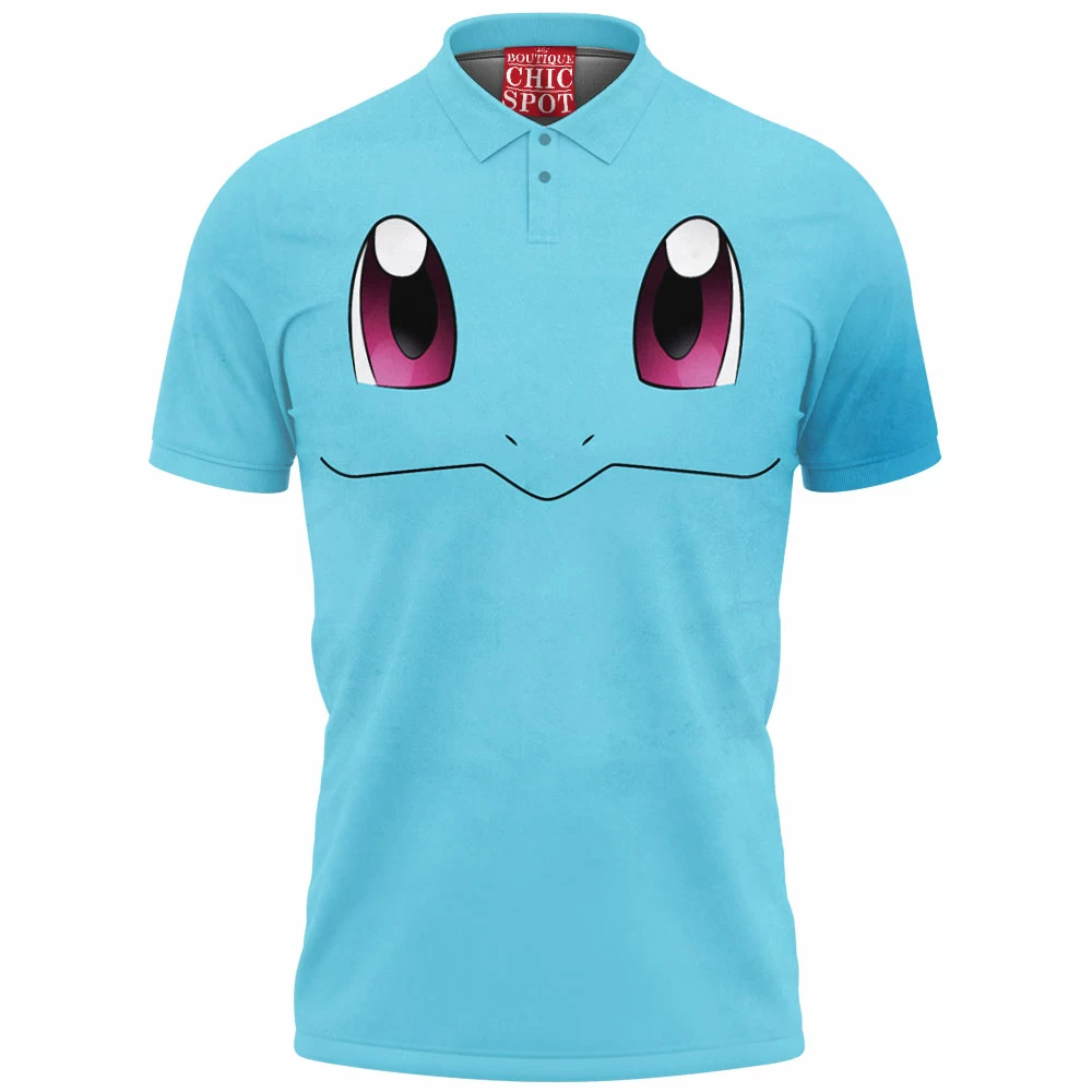 Anime Polo Shirt, Pokemon Polo Shirt, Squirtle Polo Shirt 1 D HANG Boutique 8752 Polo Shirt