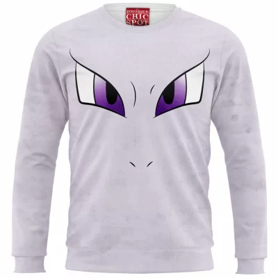 Pokemon Zip Sweatshirt, Anime Zip Sweatshirt, Mewtwo Zip Sweatshirt