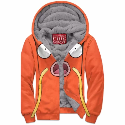 Anime Zip-Fleece-Hoodie, Magikarp Zip-Fleece-Hoodie, Pokemon Zip-Fleece-Hoodie