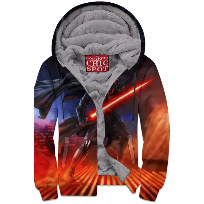 Darth Vader Zip Fleece Hoodie