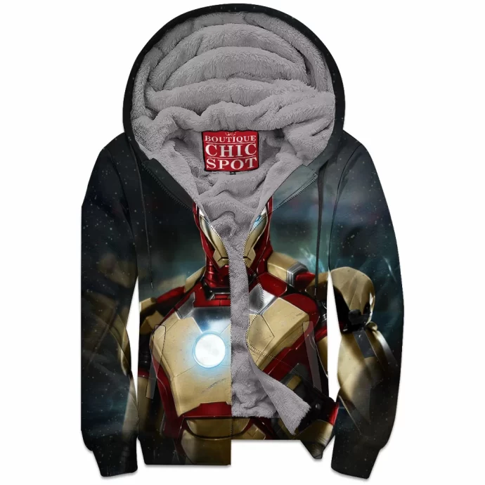 Iron Man Zip Fleece Hoodie