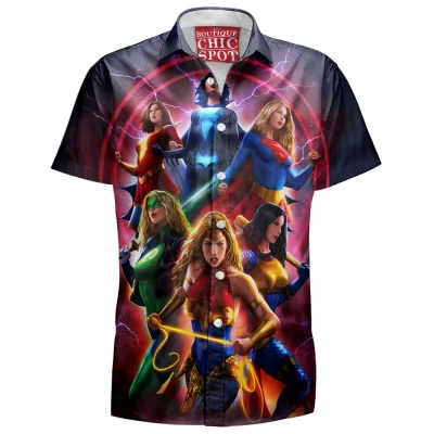 Comic Hawaiian-Shirt, Wonder Woman Hawaiian-Shirt, Supergirl Hawaiian-Shirt, Shazam Hawaiian-Shirt