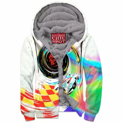Anime Zip-Fleece-Hoodie, Speed Racer Zip-Fleece-Hoodie